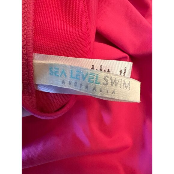 Sea Level Swim Australia Pink One-Piece Swimsuit Adjustable Straps Sz US 8 - Picture 4 of 5